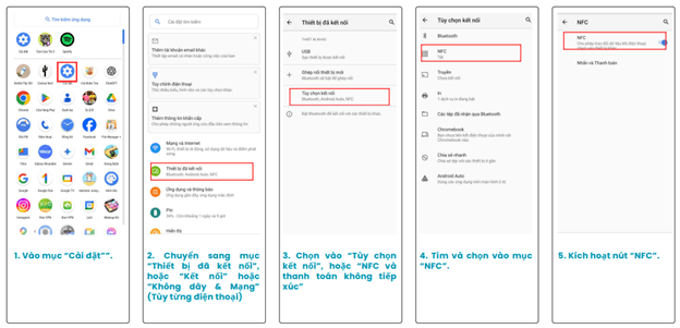 Cách bật NFC trên hệ điều hành Android